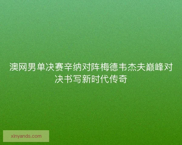 澳网男单决赛辛纳对阵梅德韦杰夫巅峰对决书写新时代传奇